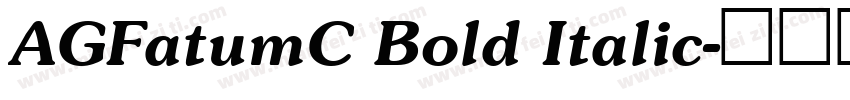 AGFatumC Bold Italic字体转换